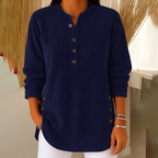 👚 50% OFF NOW! 🎉 Women's Corduroy Henley Top – Stylish. Soft & Versatile 🧥📦