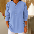 👚 50% OFF NOW! 🎉 Women's Corduroy Henley Top – Stylish. Soft & Versatile 🧥📦