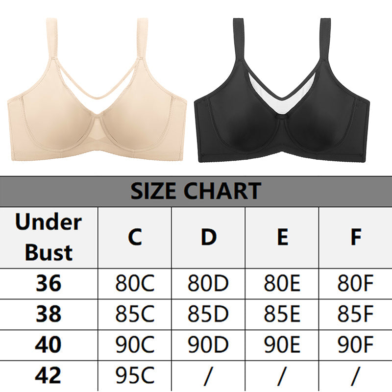 🔥Last Day Special Price £7.99💐Women's Elegant Sheer Full Coverage Plus Size Bra(副本)