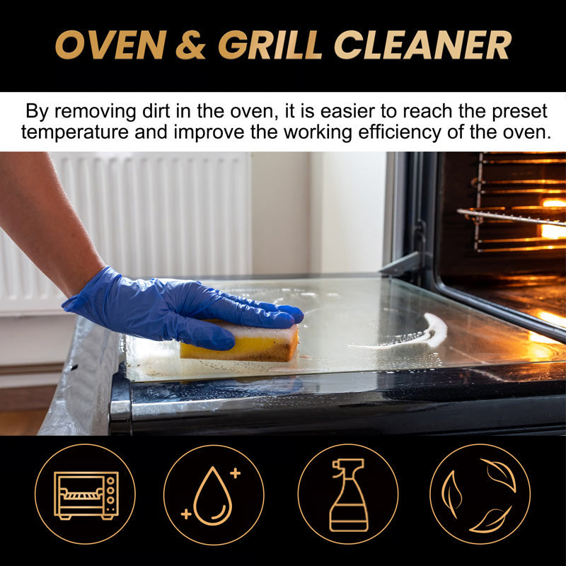 🧼 50% OFF NOW! 🔥 Oven & Grill Cleaning Spray – Powerful Degreaser. Odor Eliminator & Easy Spray 🧽