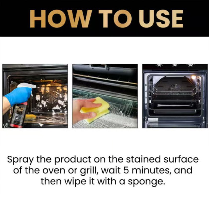 🧼 50% OFF NOW! 🔥 Oven & Grill Cleaning Spray – Powerful Degreaser. Odor Eliminator & Easy Spray 🧽
