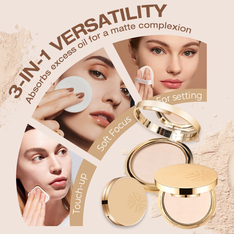 Waterproof Setting Matte Powder Compact