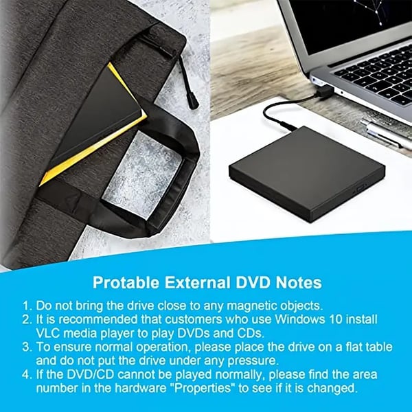 💿No Disc Drive on Your Laptop? Now You Do! External CD/DVD Burner 50% OFF