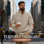 🧥Luxury Comfort | Men's Textured Jacquard Sweatshirt | Everyday Essential 🔥