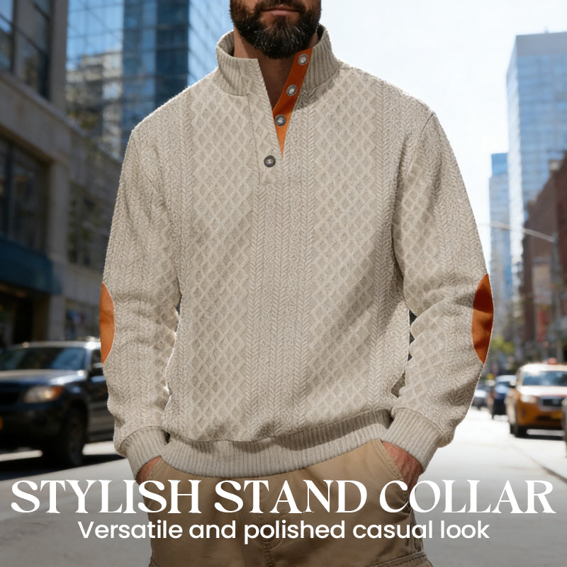 🧥Luxury Comfort | Men's Textured Jacquard Sweatshirt | Everyday Essential 🔥