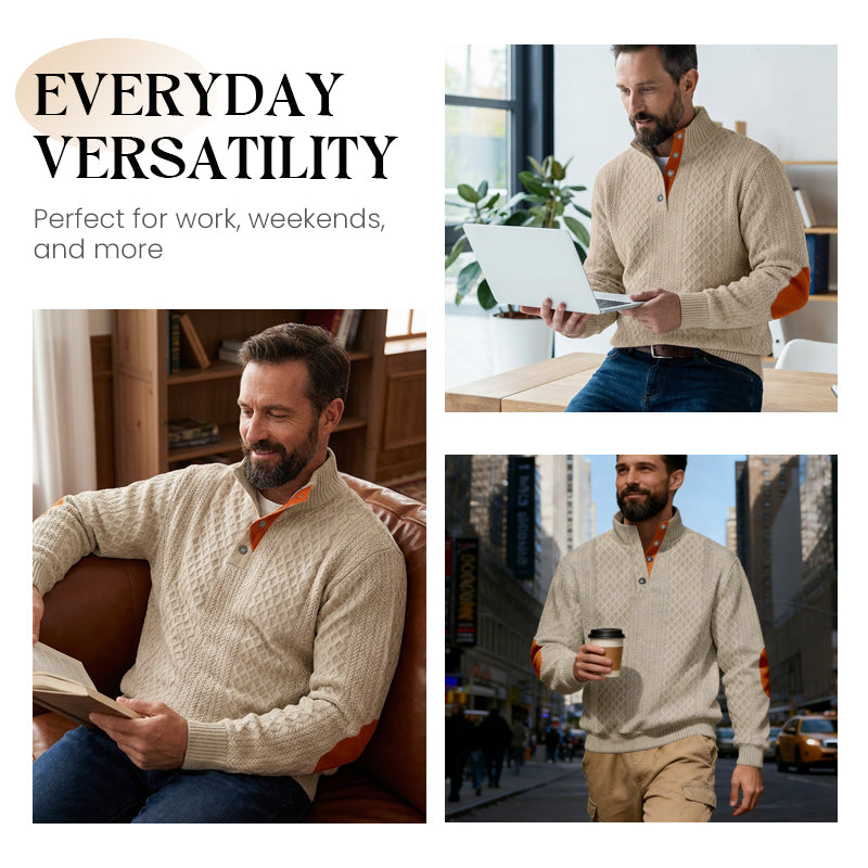 🧥Luxury Comfort | Men's Textured Jacquard Sweatshirt | Everyday Essential 🔥