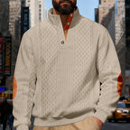 🧥Luxury Comfort | Men's Textured Jacquard Sweatshirt | Everyday Essential 🔥