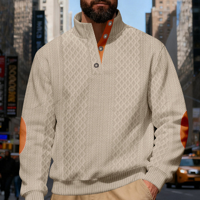 🧥Luxury Comfort | Men's Textured Jacquard Sweatshirt | Everyday Essential 🔥