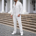 ⏳Time-Limited Special⏰Men's Casual Waffle Shirt Pants 2-Piece Set