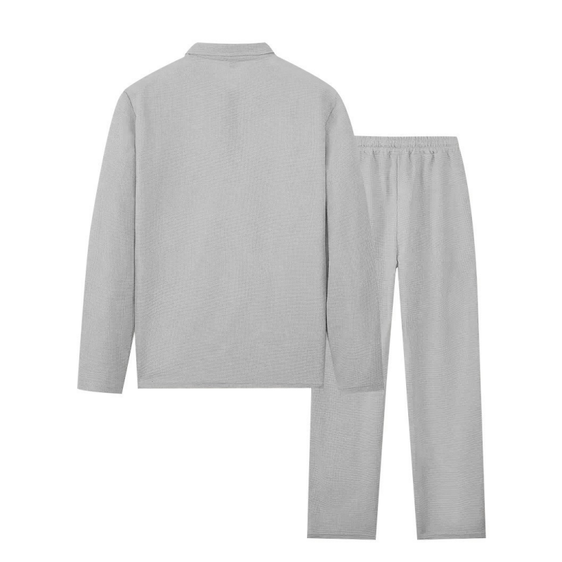 💥 Men's Waffle Knit Sweatshirt & Straight-Leg Pants Set – Cozy. Breathable & Effortlessly Stylish 👕👖
