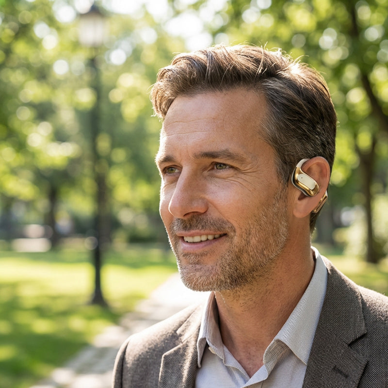 🎁 57% OFF! 🌀 Wireless Open-Ear Headphones – Air Conduction Tech. 72H Playtime & AI Noise-Canceling Calls 🎧✨