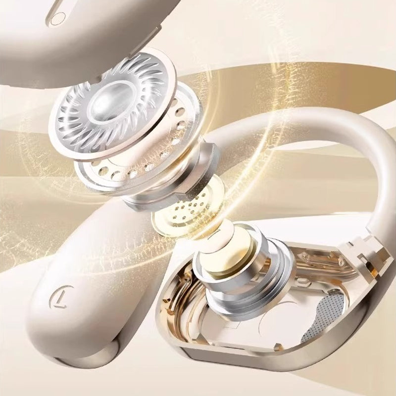 🎁 57% OFF! 🌀 Wireless Open-Ear Headphones – Air Conduction Tech. 72H Playtime & AI Noise-Canceling Calls 🎧✨