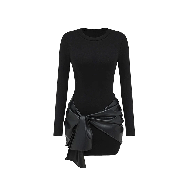 👗New arrival 40% OFF!🥰Women's Long Sleeve Tie-Waist Bodycon Dress