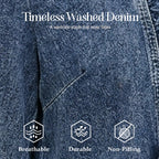 🥳2026 HOT SALE🥳💞50K+ SOLD!👵☀️ 56% OFF! Open-Front Denim Jacket – No buttons. easy on/off. Flattering ruffle trim. breathable fabric. Classic blue wash. A versatile wardrobe staple. 🌿✅