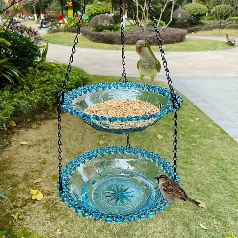 💞50K+ SOLD!🐦🌧️Vintage-Style Bird Feeder with Bath – Hangs anywhere. easy to fill. Attracts robins & blue tits. Perfect for nature lovers. 🏡✨
