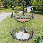 💞50K+ SOLD!🐦🌧️Vintage-Style Bird Feeder with Bath – Hangs anywhere. easy to fill. Attracts robins & blue tits. Perfect for nature lovers. 🏡✨