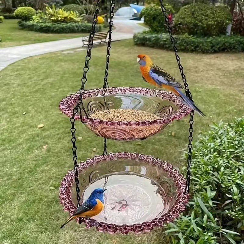 💞50K+ SOLD!🐦🌧️Vintage-Style Bird Feeder with Bath – Hangs anywhere. easy to fill. Attracts robins & blue tits. Perfect for nature lovers. 🏡✨