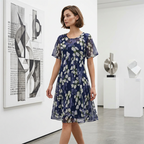 Short Sleeve A-Line Knee-Length Party Dress