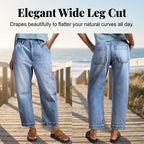 Women's High Waisted Cropped Barrel Jeans