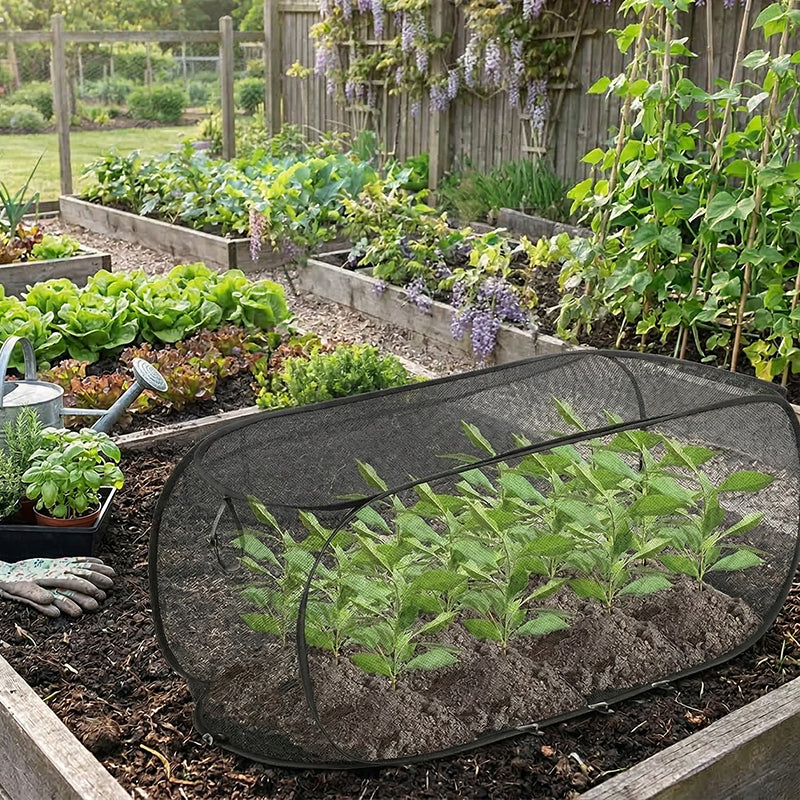 💎 -50% ON FOLDABLE POP-UP PLANT MESH COVER! 💎 Triple-Action Insect. Cold & Sun Protection for Your Garden ✨