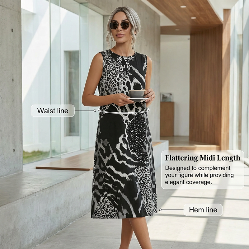 🥳2026 HOT SALE🥳💞50K+ SOLD!🎀🌙 50% OFF! Leopard Print Casual Dress – Sleeveless & flowy. no restriction. Soft fabric drapes beautifully. Dress up or down effortlessly. Your new favourite. 🕊️💕