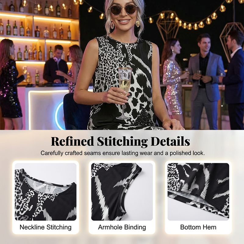 🥳2026 HOT SALE🥳💞50K+ SOLD!🎀🌙 50% OFF! Leopard Print Casual Dress – Sleeveless & flowy. no restriction. Soft fabric drapes beautifully. Dress up or down effortlessly. Your new favourite. 🕊️💕