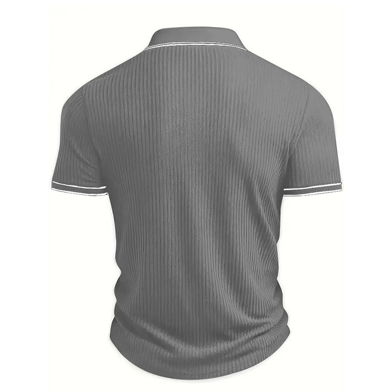 👕 40% OFF ! 🌞 Summer Casual Short Sleeve Polo Shirt – Breathable Fabric. Classic Fit & Perfect for Daily Wear 🏠