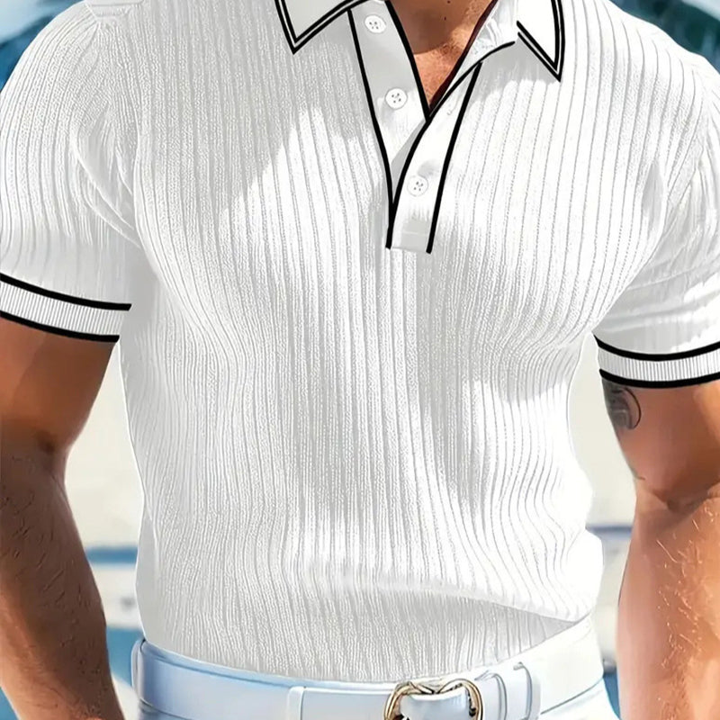 👕 40% OFF ! 🌞 Summer Casual Short Sleeve Polo Shirt – Breathable Fabric. Classic Fit & Perfect for Daily Wear 🏠