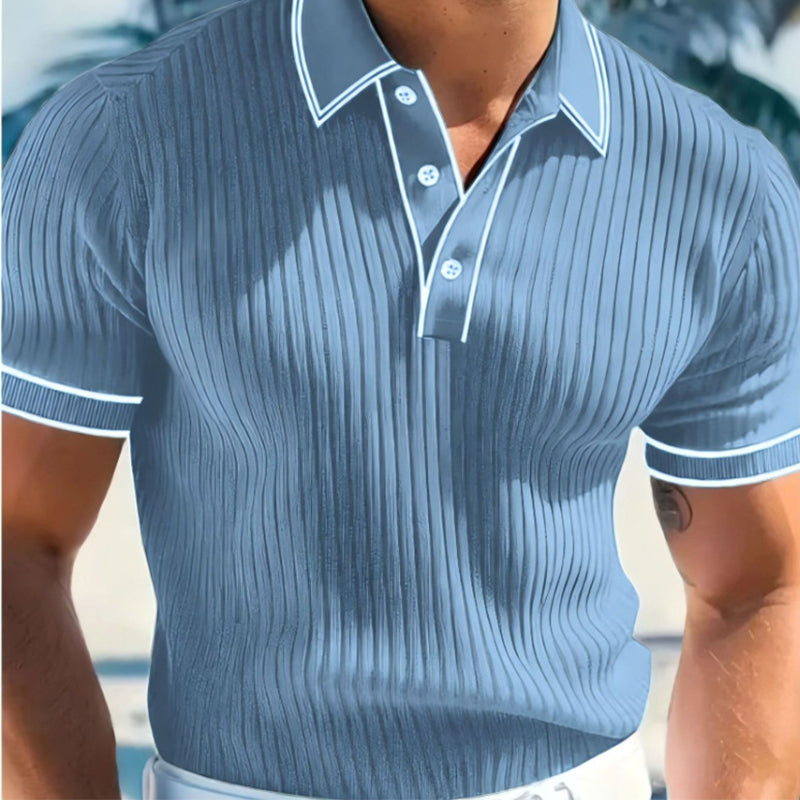 👕 40% OFF ! 🌞 Summer Casual Short Sleeve Polo Shirt – Breathable Fabric. Classic Fit & Perfect for Daily Wear 🏠