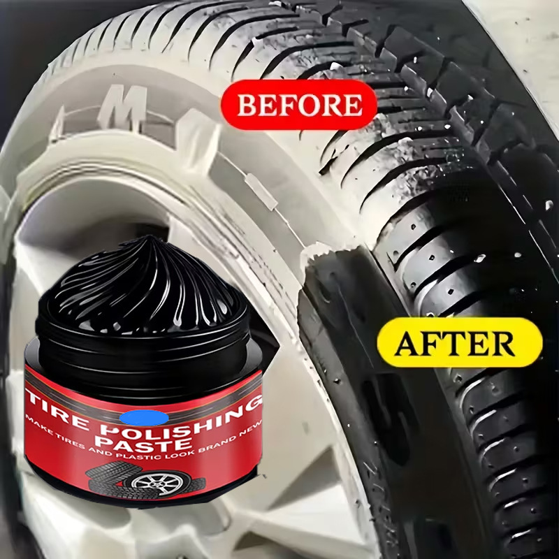 🚗 BUY 2 GET 1 FREE! ✨ Car Tire & Plastic Trim Renewal Paste – Restores Shine. Prevents Cracking & Easy Application 🛞