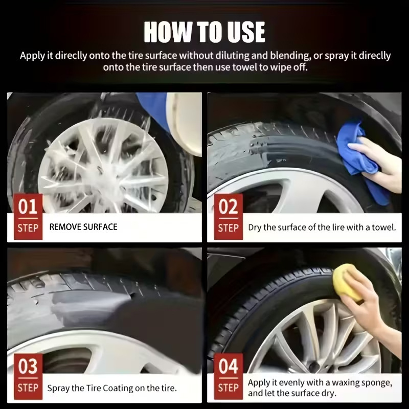 🚗 BUY 2 GET 1 FREE! ✨ Car Tire & Plastic Trim Renewal Paste – Restores Shine. Prevents Cracking & Easy Application 🛞