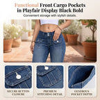 Women's Slim Fit Stretch Denim Capri Pants