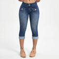 Women's Slim Fit Stretch Denim Capri Pants