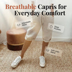 Women's Casual Cotton Linen Capris