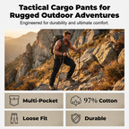 👖 50% OFF NOW! 🛠️ Men's Cotton Cargo Tactical Pants – Multi-Pocket. Reinforced Construction & Adjustable Waist 🔧