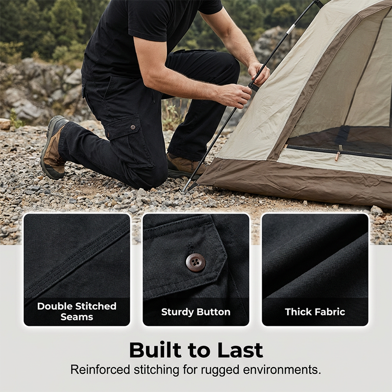 👖 50% OFF NOW! 🛠️ Men's Cotton Cargo Tactical Pants – Multi-Pocket. Reinforced Construction & Adjustable Waist 🔧