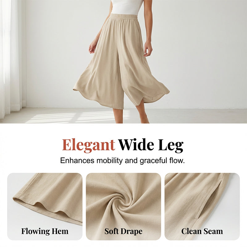 👖 Women's Lightweight Elastic Waist Crop Pants (S-3XL) – Comfortable. Flowy & Perfect for Casual Summer Outfits ✨🌿