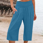 👖 Women's Lightweight Elastic Waist Crop Pants (S-3XL) – Comfortable. Flowy & Perfect for Casual Summer Outfits ✨🌿