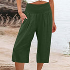 👖 Women's Lightweight Elastic Waist Crop Pants (S-3XL) – Comfortable. Flowy & Perfect for Casual Summer Outfits ✨🌿