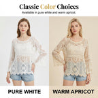 👚 60% OFF NOW! 🌸 Women's Vintage-Inspired Lace Cover-Up Blouse – Delicate Lace. Flowy Fit & Perfect for Layering or a Romantic Look ✨