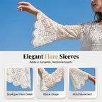 👚 60% OFF NOW! 🌸 Women's Vintage-Inspired Lace Cover-Up Blouse – Delicate Lace. Flowy Fit & Perfect for Layering or a Romantic Look ✨