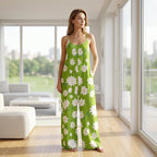 ✨Summer Hot Sale 40% OFF ！！ ⏰Women's Floral Print Wide Leg Jumpsuit 💐