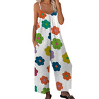 ✨Summer Hot Sale 40% OFF ！！ ⏰Women's Floral Print Wide Leg Jumpsuit 💐