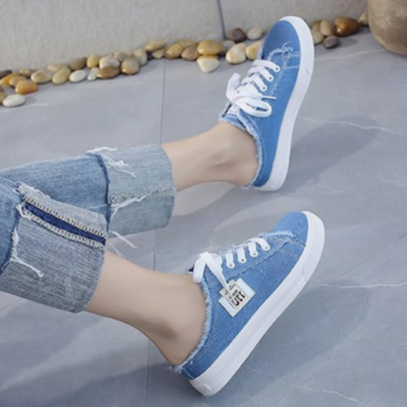 💐50% OFF! Women's Denim Slip-On Mules – Comfortable Sole & Casual Look 👟☀️【Limited Offer】