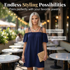 🔥HOT SALE 49% OFF!👗 Women's Elegant Solid Color Mini Dress