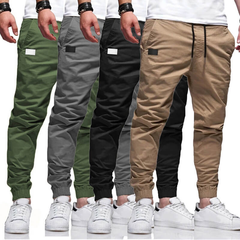 👖 50% OFF NOW! 🏃 Men's Casual Joggers – Drawstring Elastic Waist. Slim Fit & High Stretch – Perfect for All Seasons 🌧️
