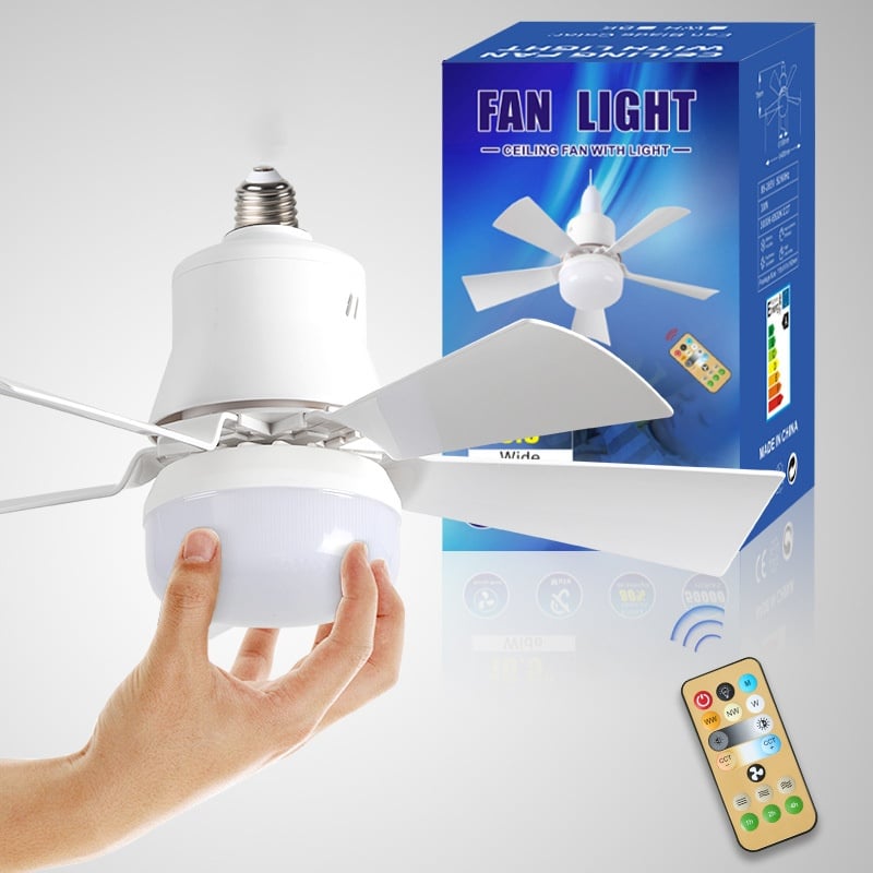 ⏳LAST DAY SALE 50% OFF🔥40W LED Ceiling Fan Light – 20.5 Ultra-Quiet with Remote 🎯 | E27 + FREE B22 Adapter 🔌 | For Bedroom 😴. Kitchen 👩‍🍳 & Garage 🛠️