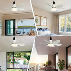 ⏳LAST DAY SALE 50% OFF🔥40W LED Ceiling Fan Light – 20.5 Ultra-Quiet with Remote 🎯 | E27 + FREE B22 Adapter 🔌 | For Bedroom 😴. Kitchen 👩‍🍳 & Garage 🛠️