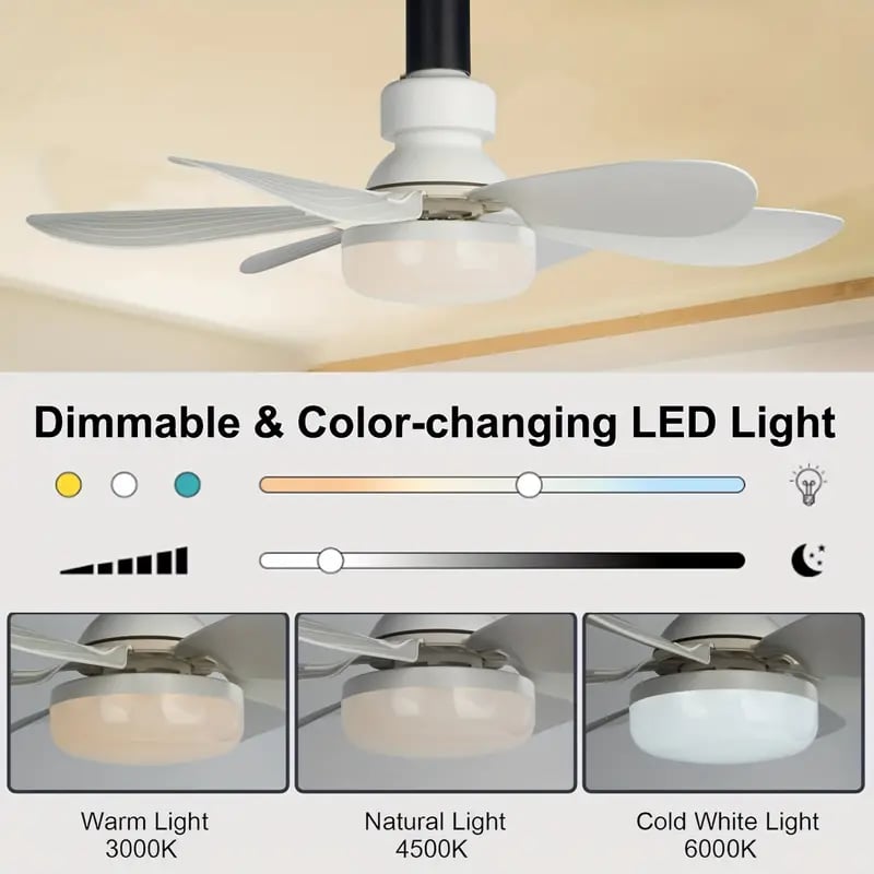 ⏳LAST DAY SALE 50% OFF🔥40W LED Ceiling Fan Light – 20.5 Ultra-Quiet with Remote 🎯 | E27 + FREE B22 Adapter 🔌 | For Bedroom 😴. Kitchen 👩‍🍳 & Garage 🛠️