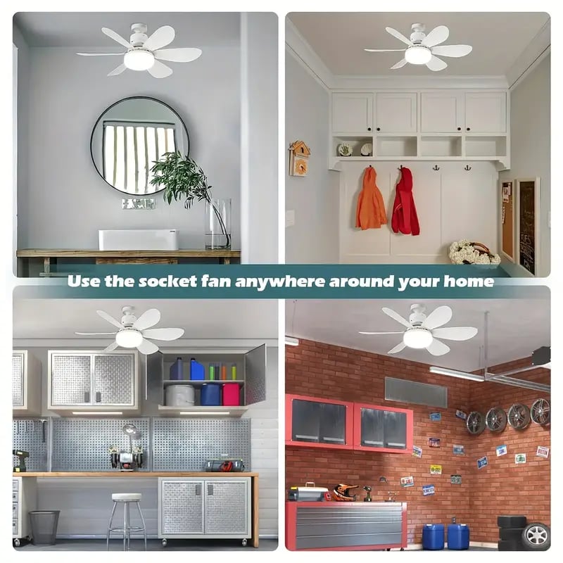 ⏳LAST DAY SALE 50% OFF🔥40W LED Ceiling Fan Light – 20.5 Ultra-Quiet with Remote 🎯 | E27 + FREE B22 Adapter 🔌 | For Bedroom 😴. Kitchen 👩‍🍳 & Garage 🛠️